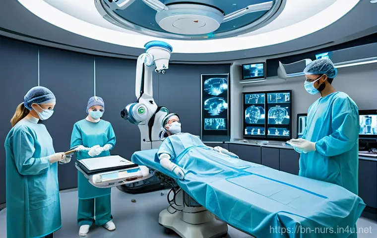 임상 실습 교육 - **Prompt:** A group of diverse medical students (male and female, wearing various colored scrubs lik...