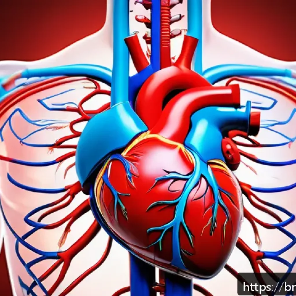 해부 생리학과 간호 - A detailed anatomical illustration of the human heart showcasing its muscular structure and four cha...
