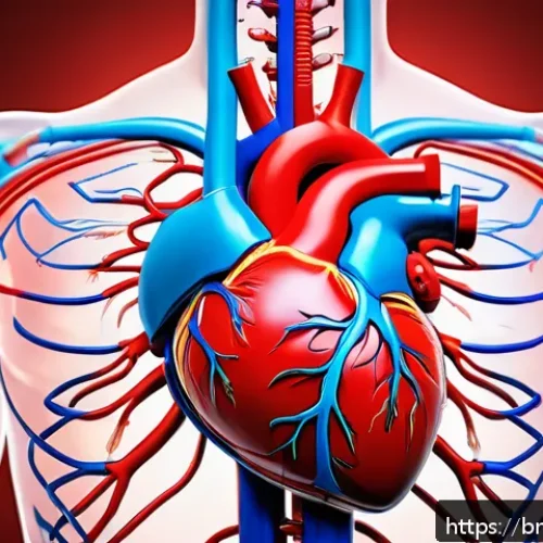 해부 생리학과 간호 - A detailed anatomical illustration of the human heart showcasing its muscular structure and four cha...